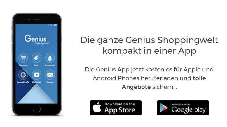 Die ganze Genius Shoppingwelt kompakt in einer App